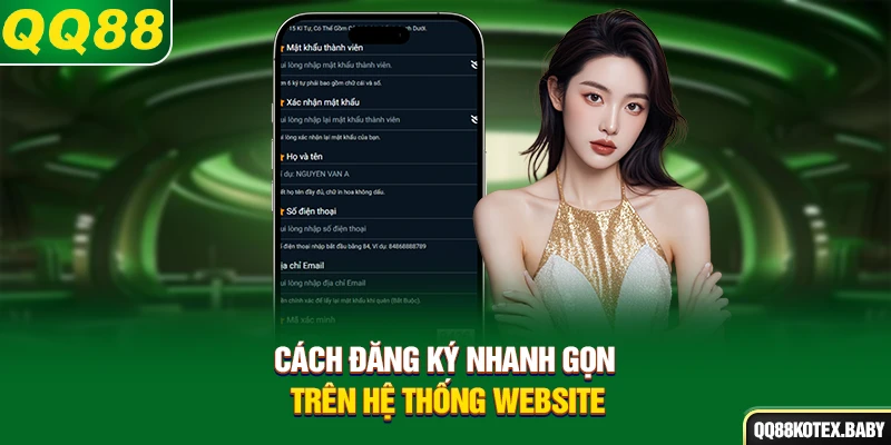 Cách đăng ký nhanh gọn trên hệ thống website